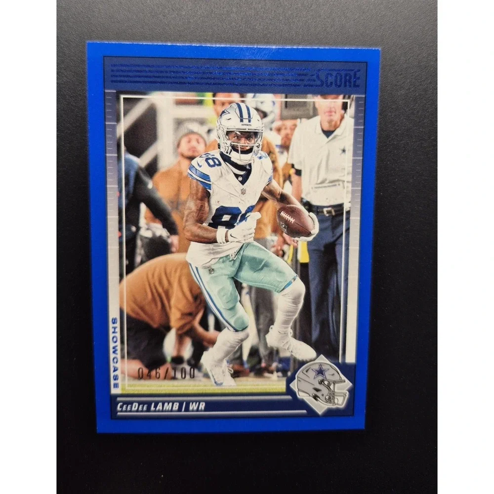 2024 Score CeeDee Lamb‎ #74 Blue Showcase #/100 Dallas Cowboys
